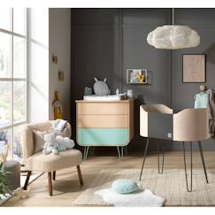 Commode 3 tiroirs pieds métal - bambin  - vertbaudet enfant