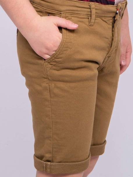 Bermuda chino bavolta garçon Beige+Bleu marine+Cognac+Marron+Noir+Rouge framboise 11 - vertbaudet enfant 