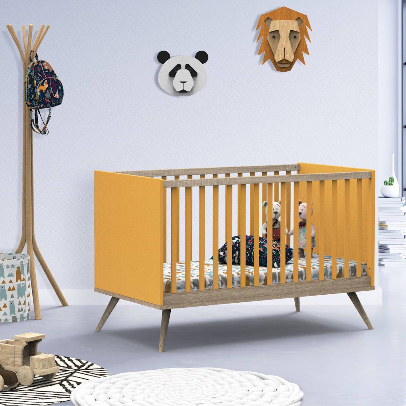 Lit Bébé Évolutif - Boreale Jaune