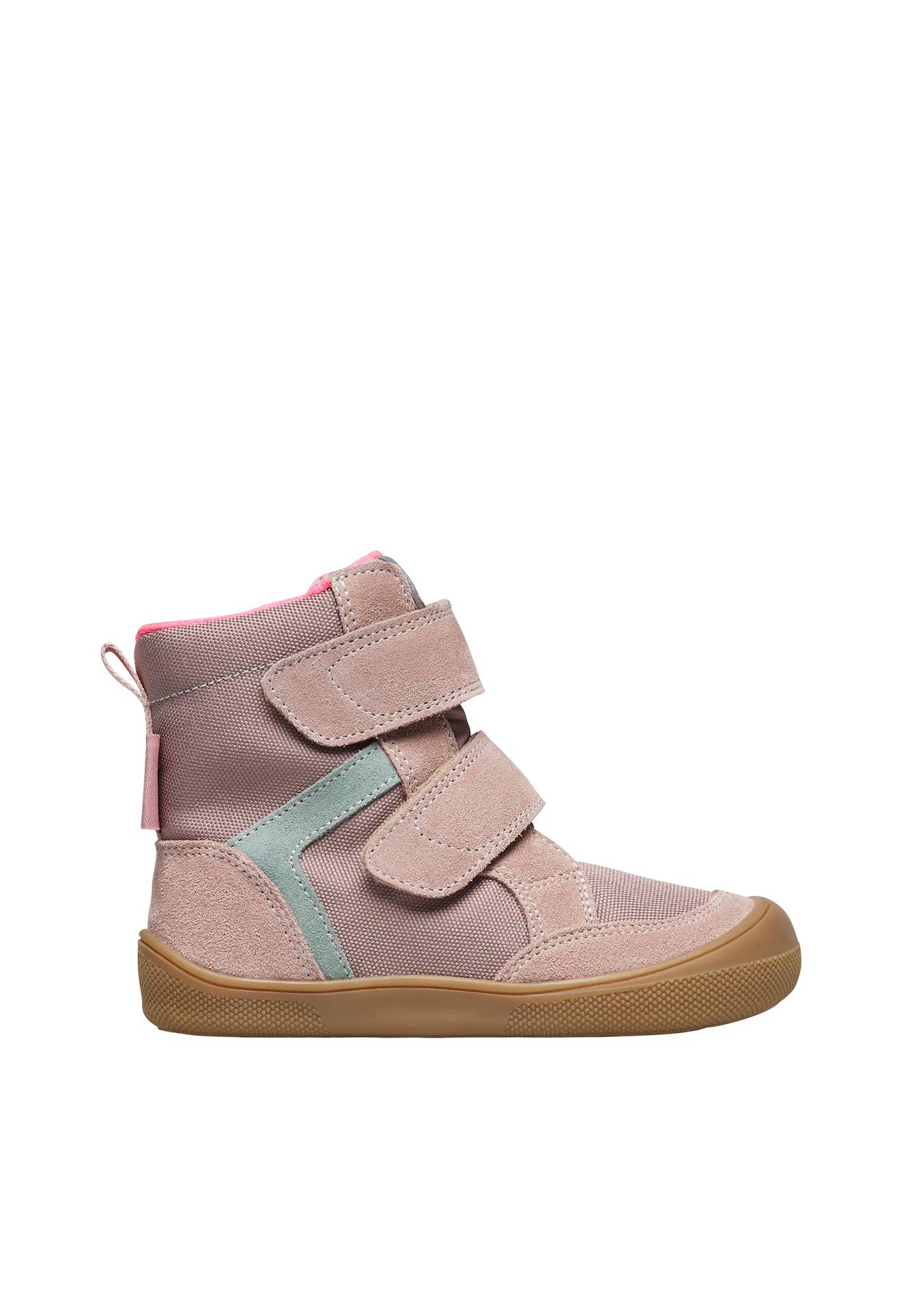 Bottes Barefoot En Cuir Et Tissu Barefoot Koddas Vl Wp. Rose-
