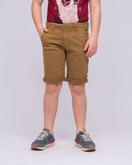 Bermuda chino bavolta garçon Beige+Bleu marine+Cognac+Marron+Noir+Rouge framboise 9 - vertbaudet enfant 