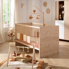 Chambre et rangement-Lit évolutif - little big bed en bois décor chêne suave - tokyo