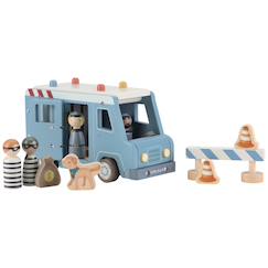 Jouet-Jeux d'imagination-Véhicules, garages, circuits et trains-Fourgon de police en bois