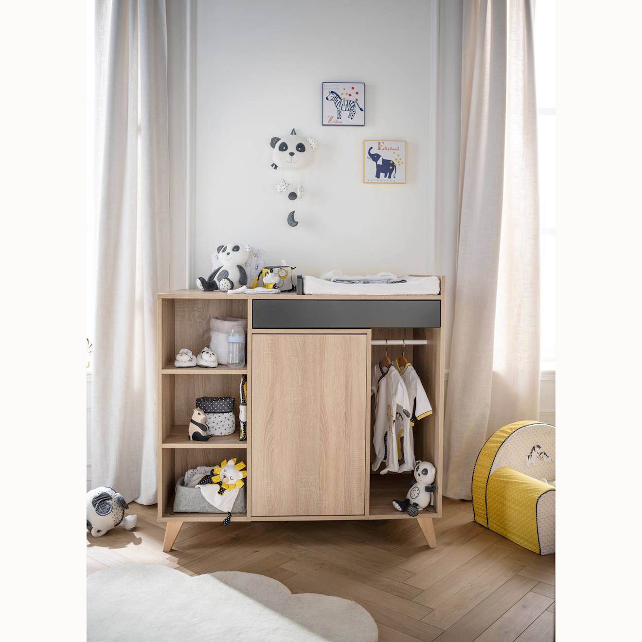 Commode À Langer Évolutive En Bureau - Nova Gris