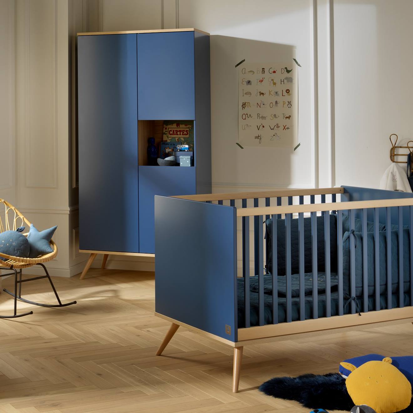 Armoire 3 Portes 1 Niche - Boreale Bleu