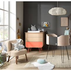Commode 3 tiroirs pieds métal - galopin  - vertbaudet enfant