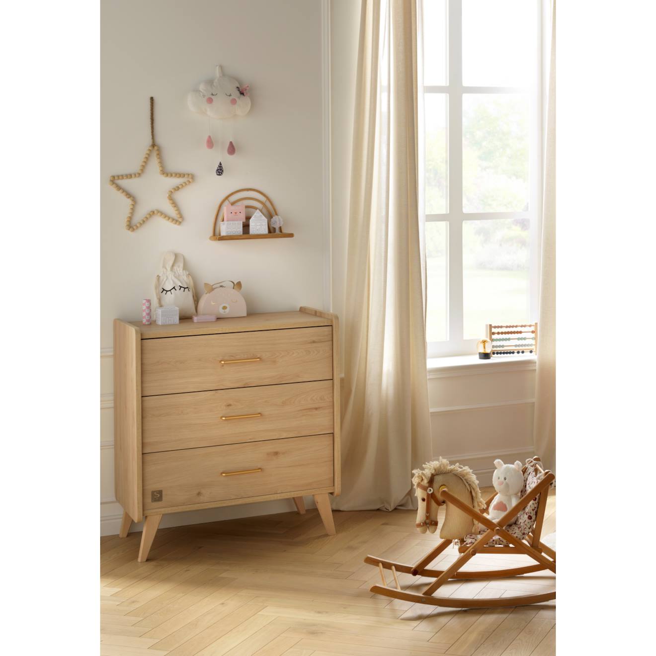 Commode 3 Tiroirs - Arty Marron