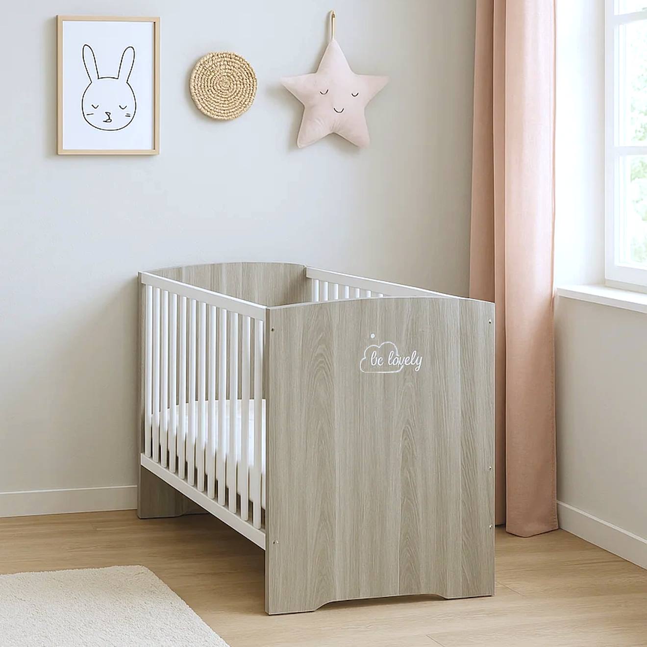 Lit+Bebe+a+Barreaux+-+Smile+Gris