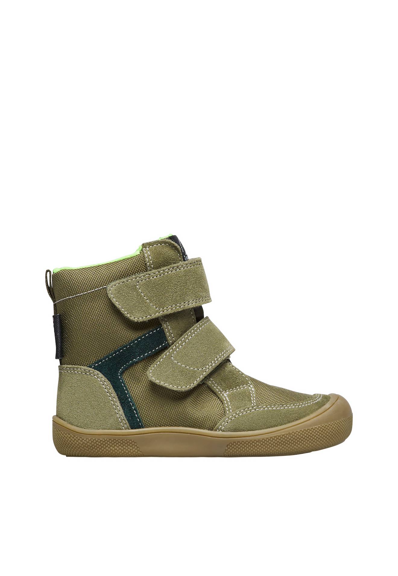 Bottes Barefoot En Cuir Et Tissu Barefoot Koddas Vl Wp. Kaki-