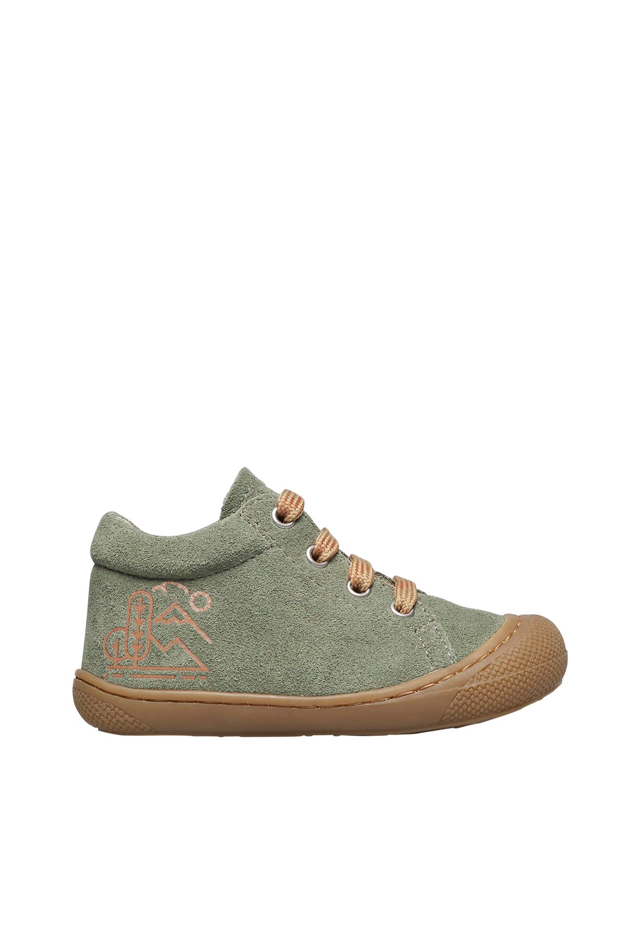 Chaussures Premiers Pas En Suède Summi Vert Olive-
