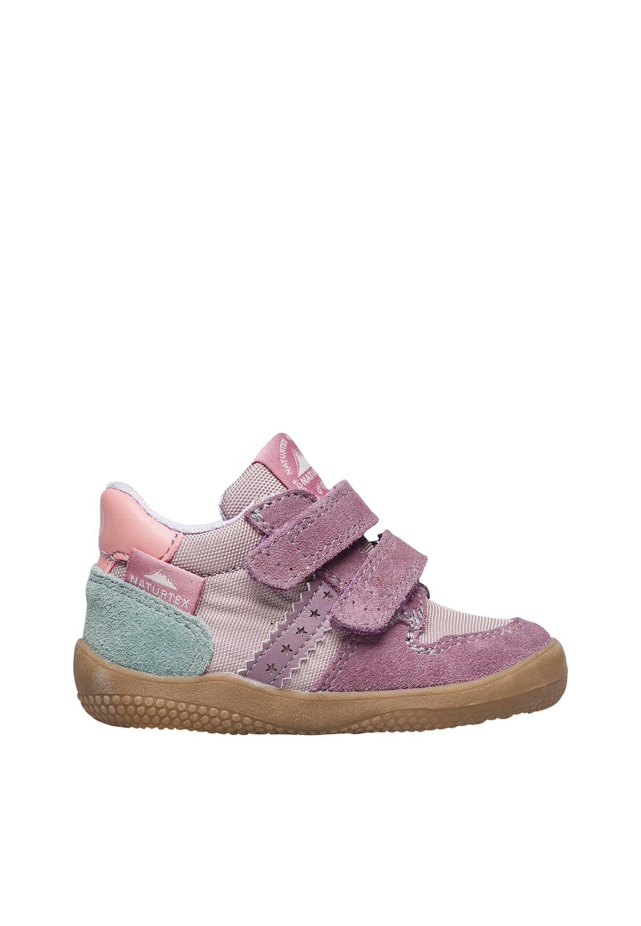 Baskets Barefoot En Cuir Et Tissu Barefoot Ondy Vl Wp. Rose-lilas
