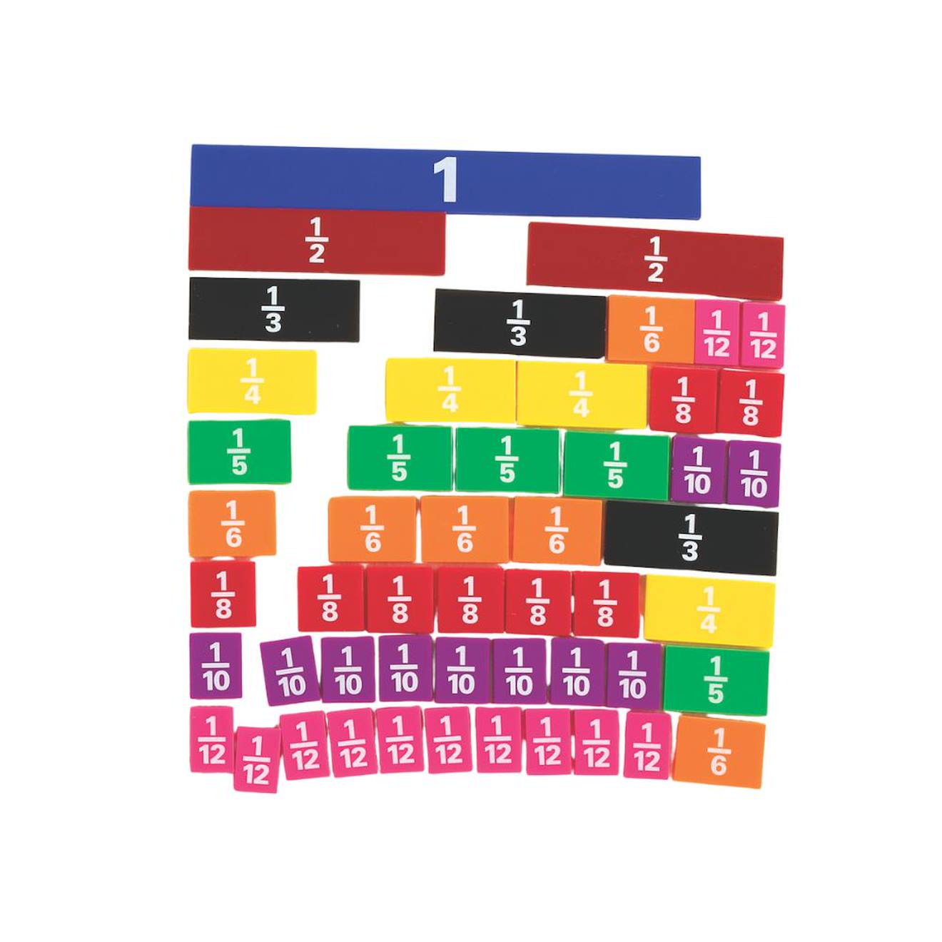 Tuiles De Fractions - Jouet Éducatif Pour Enfants Multicolore