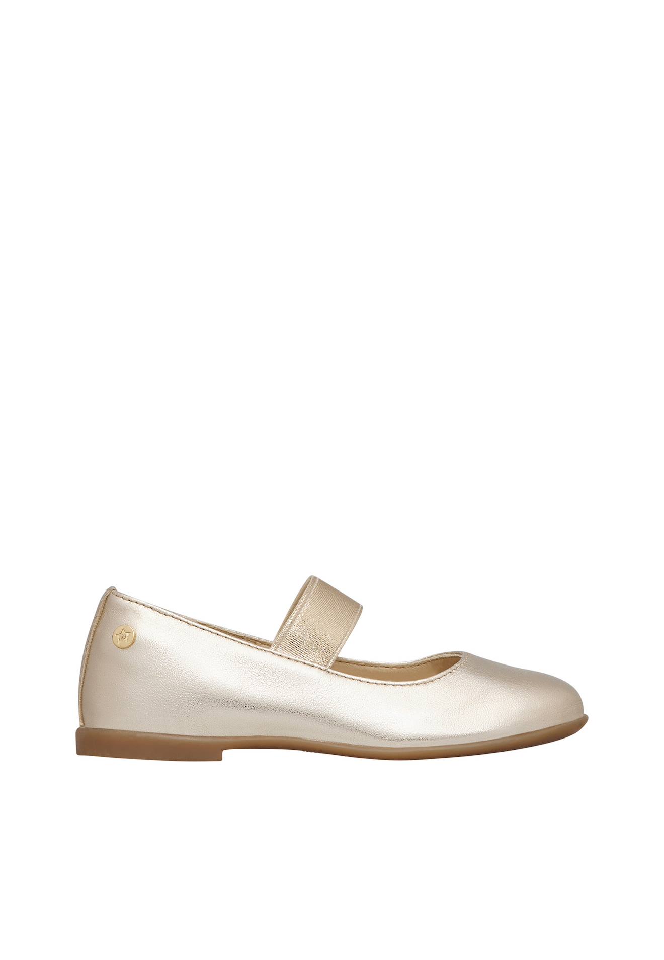 Ballerines En Cuir Valy Platine-