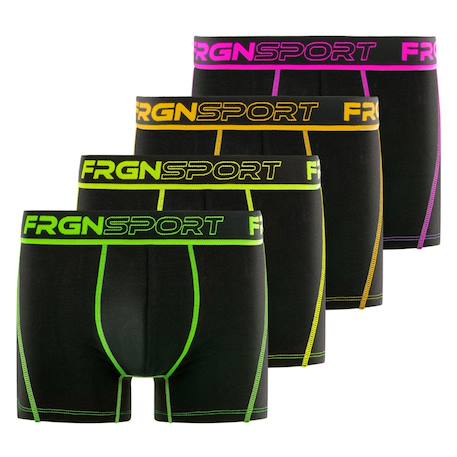 Garçon-Lot de 4 boxers  dynamic soft touch avec surpiqûres mark