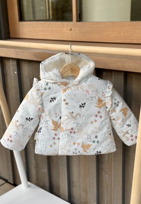 Bébé-Doudoune bébé imperméable doublée sherpa avec capuche bloom