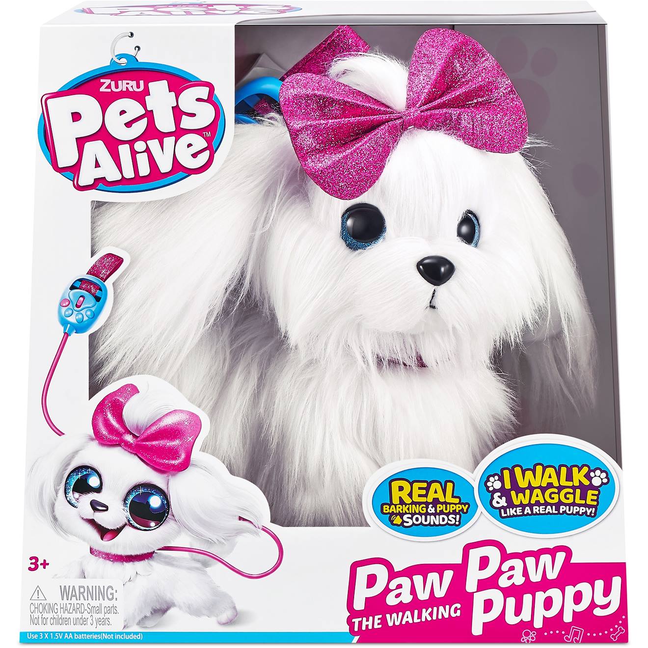 Pets Alive - Paw Paw Peluche Interactive Blanc