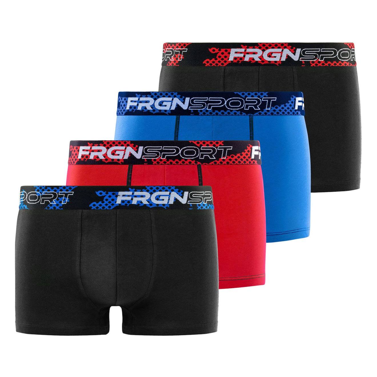 Lot De 4 Boxers En Coton Dynamic Tom Noir/bleu/rouge/blanc