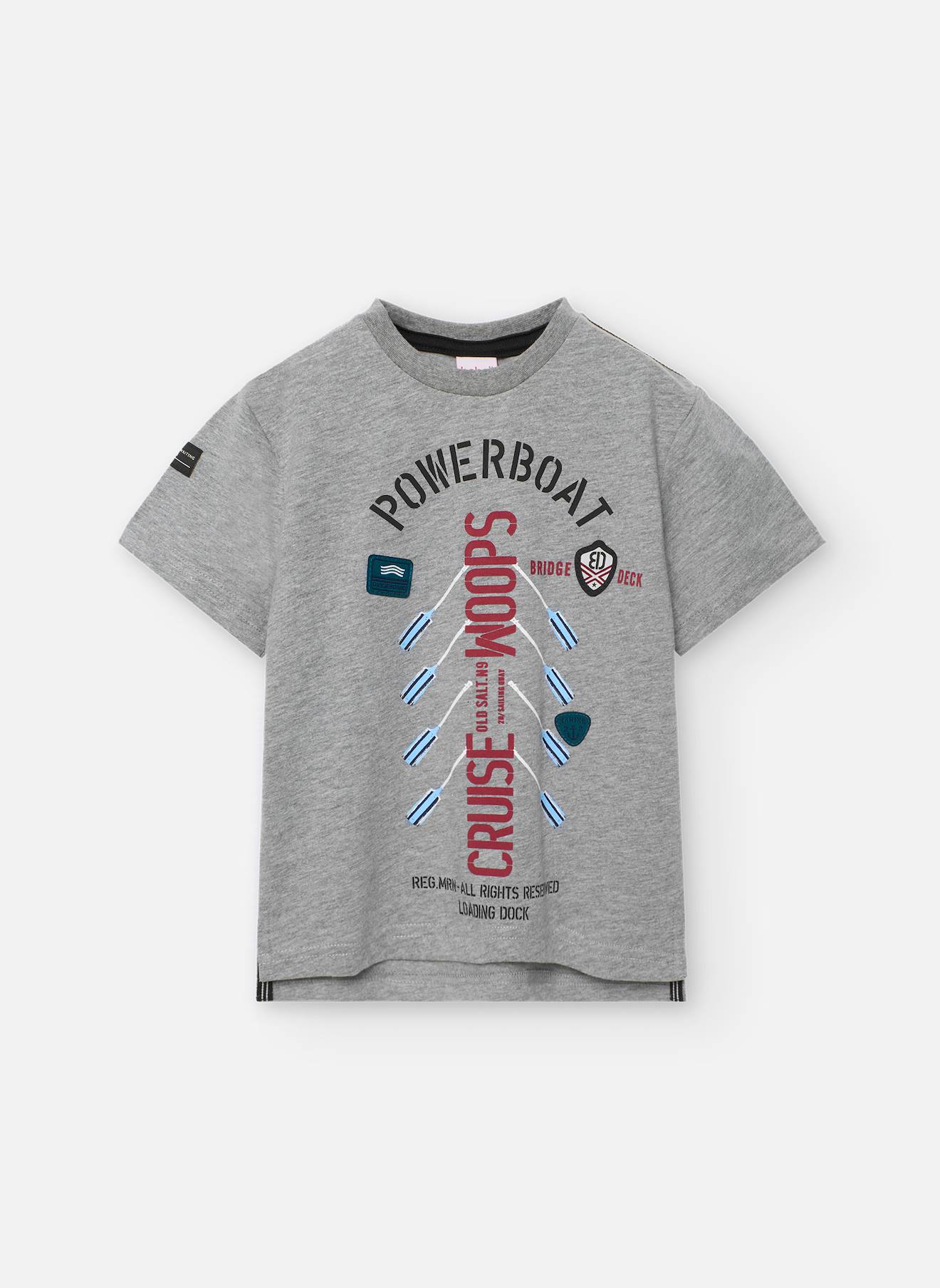 T-shirt Garçon Coton Foncé Gris