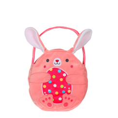 Jouet-Premier âge-Peluches-Peluche - bonbonnière œuf coloré en peluche - rose - 16 cm