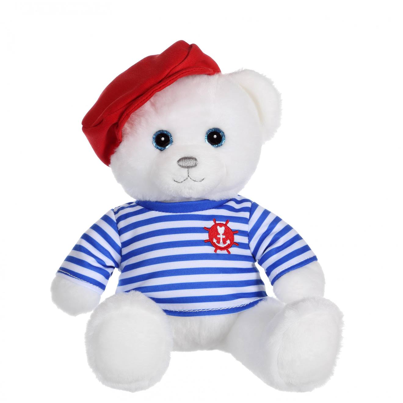 Peluche - Peluche Ours Marin 23 Cm Blanc
