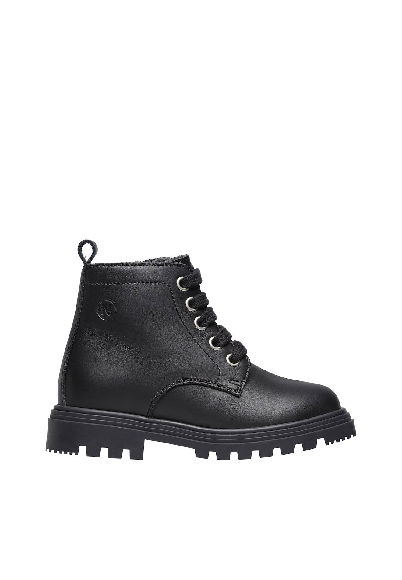 Chaussures Premiers Pas En Cuir Makki Zip Noir- 163 €