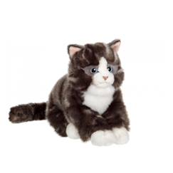 Jouet-Premier âge-Peluche - peluche chat mimiz gris - 28 cm