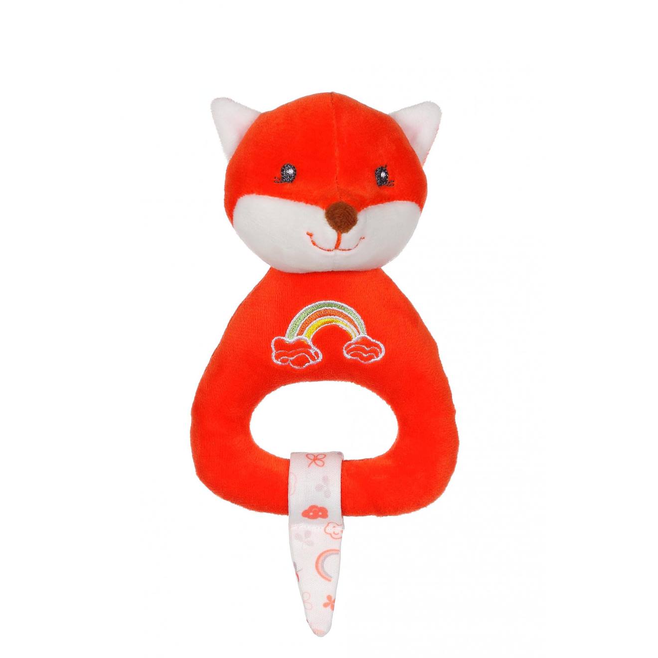 Hochet Rainbow Renard - 15 Cm Orange