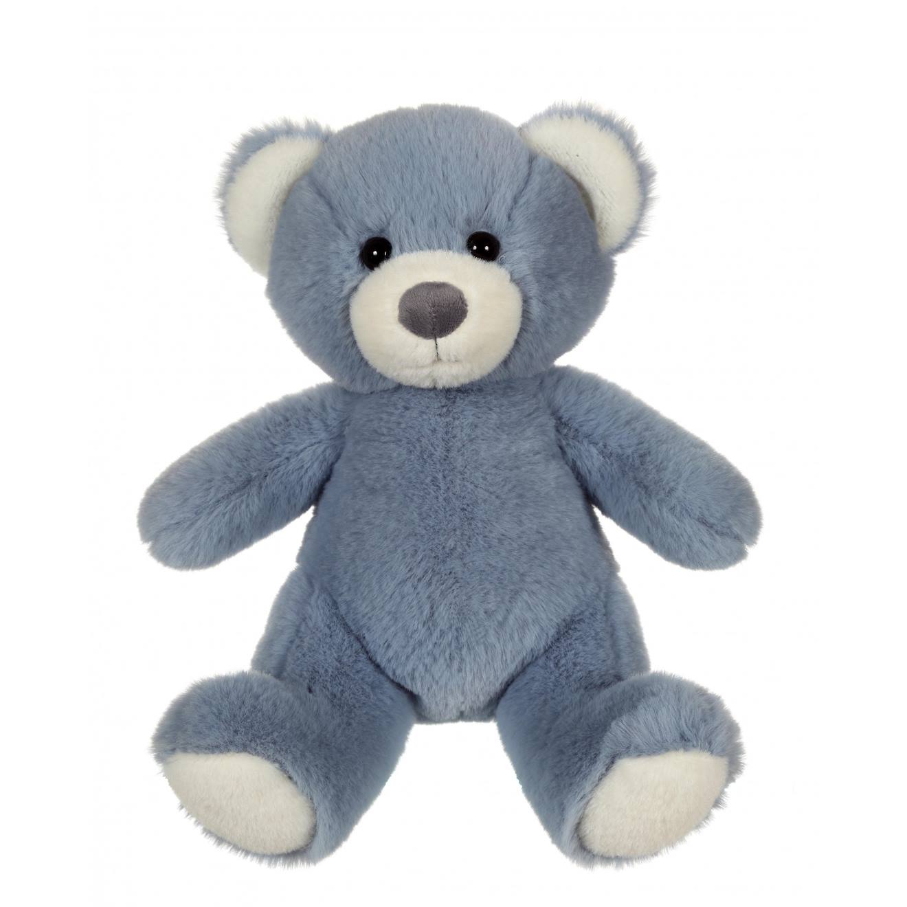 Peluche - Peluche Ours Trendy Bleu Jeans, L'ours À Câliner, 24 Cm Bleu