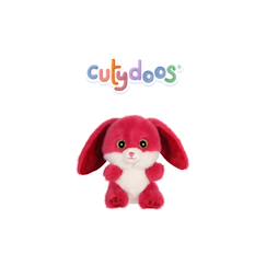 Jouet-Premier âge-Peluche - peluche lapin ruby cutydoos rose framboise – 13 cm