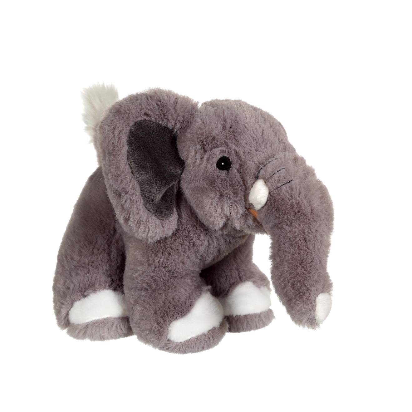 Peluche Éléphant Debout 24 Cm Gris