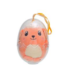 Jouet-Premier âge-Peluche - œuf cosymals de pâques - agneau orange en peluche  - 12 cm