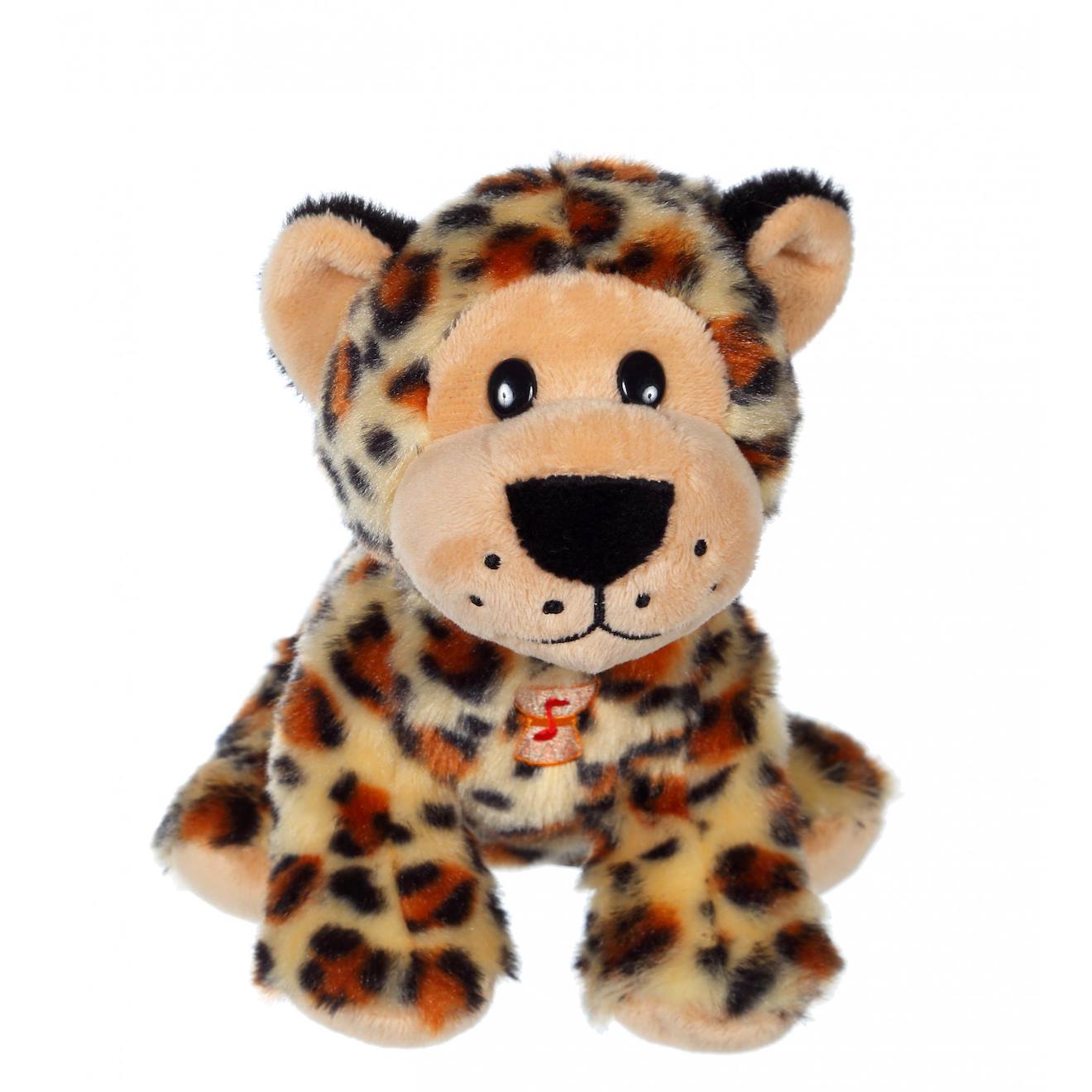 Peluche - Savanoos Sonore - Léopard - 15 Cm Orange