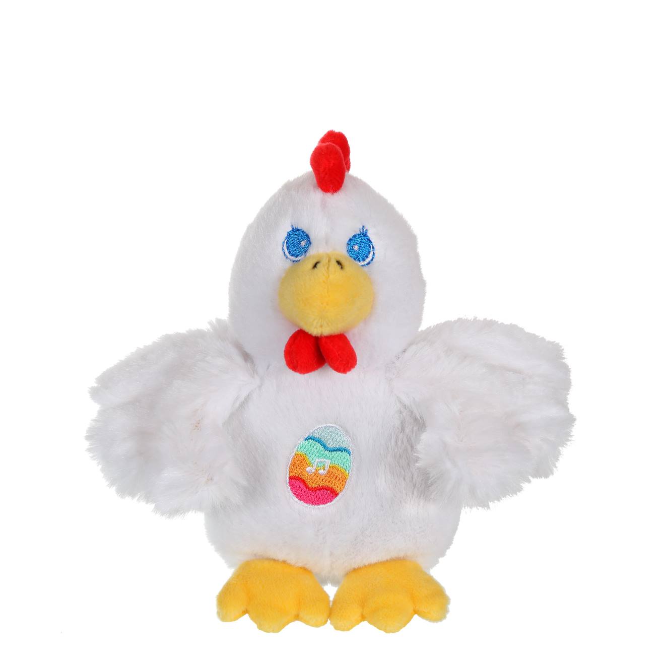 Peluche - Les Amis De Pâques Sonores - Poule Blanche - 13 Cm Beige