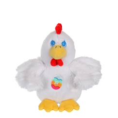 Jouet-Premier âge-Peluche - les amis de pâques sonores - poule blanche en peluche - 13 cm