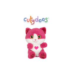 Jouet-Premier âge-Peluche - peluche chat berry rose framboise cutydoos love - 13 cm