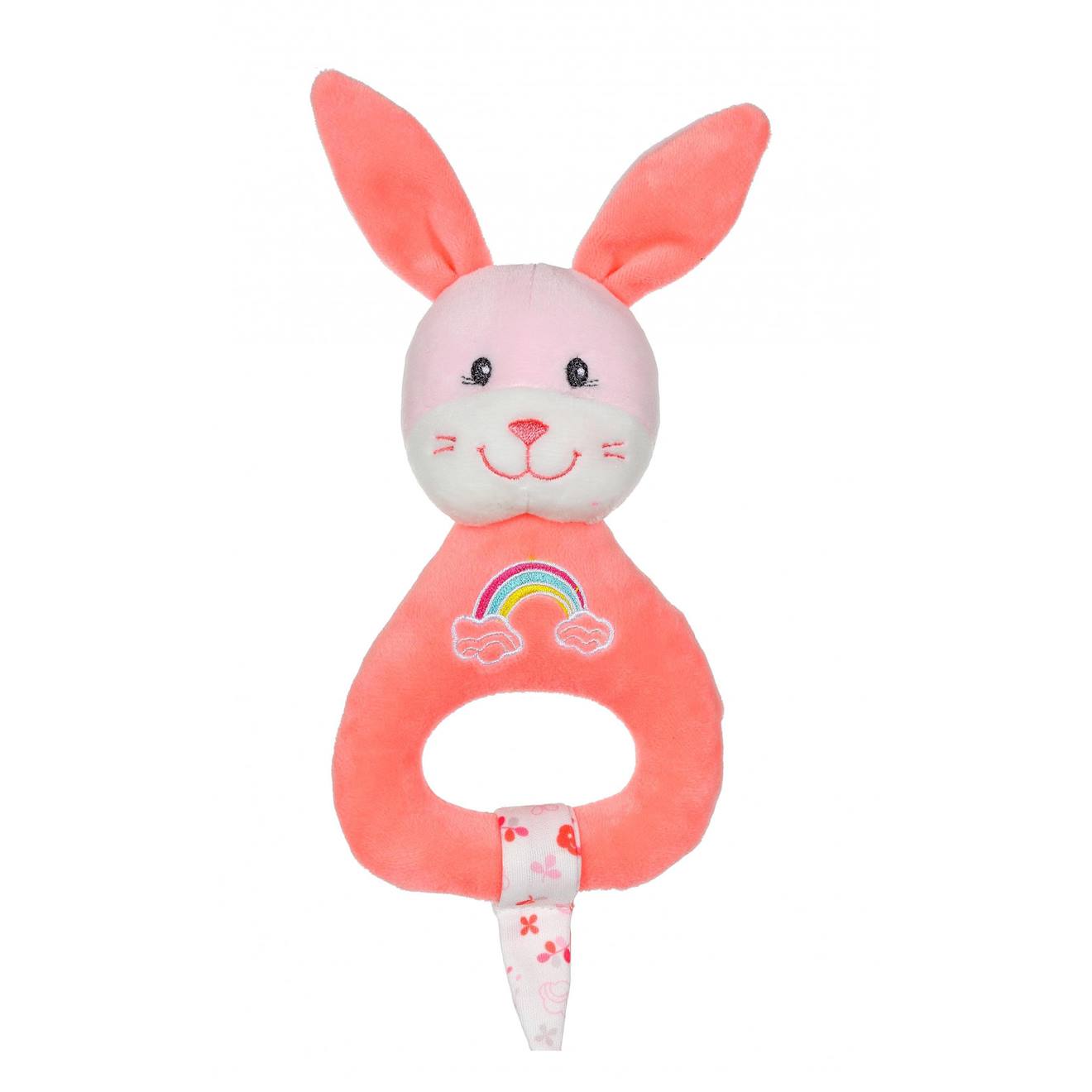 Hochet Rainbow Lapin - 15 Cm Orange