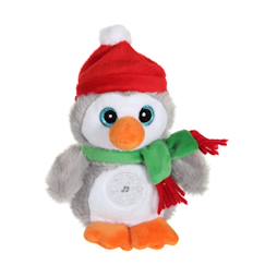 -Peluche - Noel pétillous sonore 16 cm - pingouin