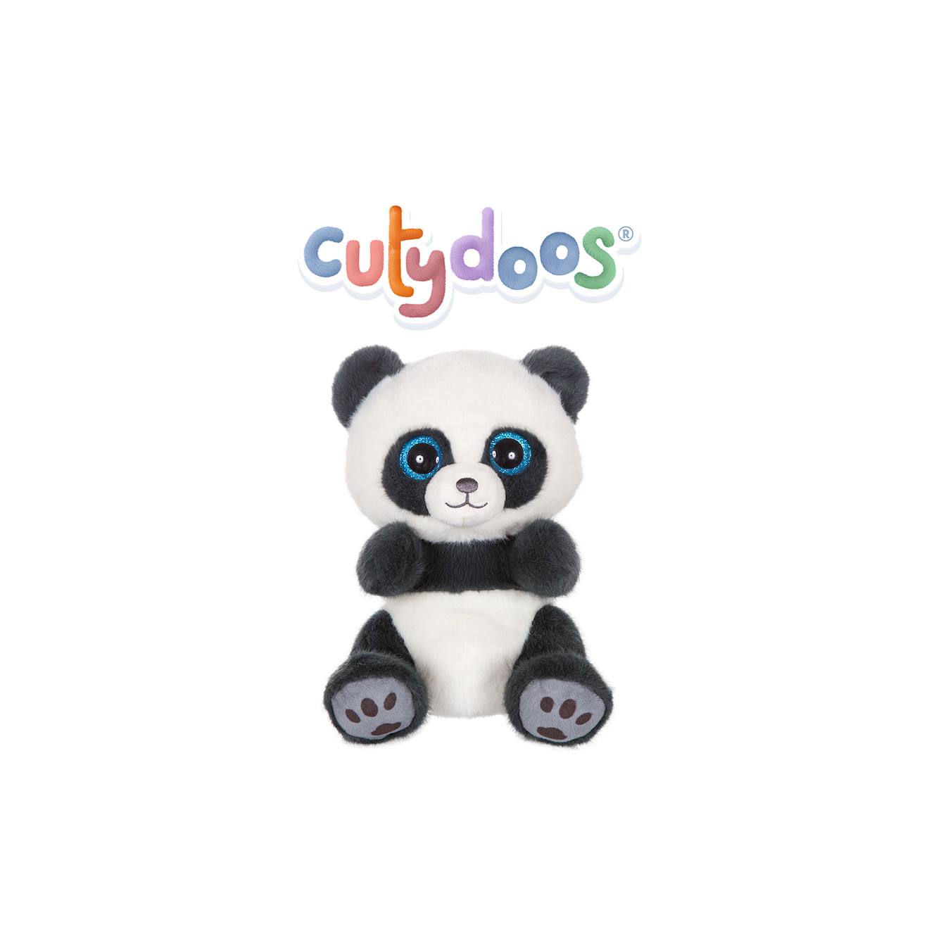 Peluche - Peluche Panda Ping Cutydoos Gris Ardoise – 23 Cm Blanc
