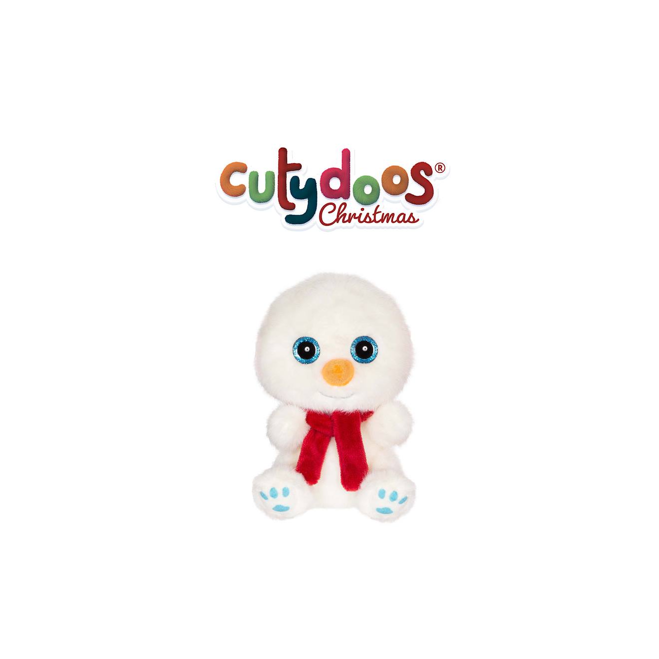 Peluche Bonhomme De Neige 13cm Bleu
