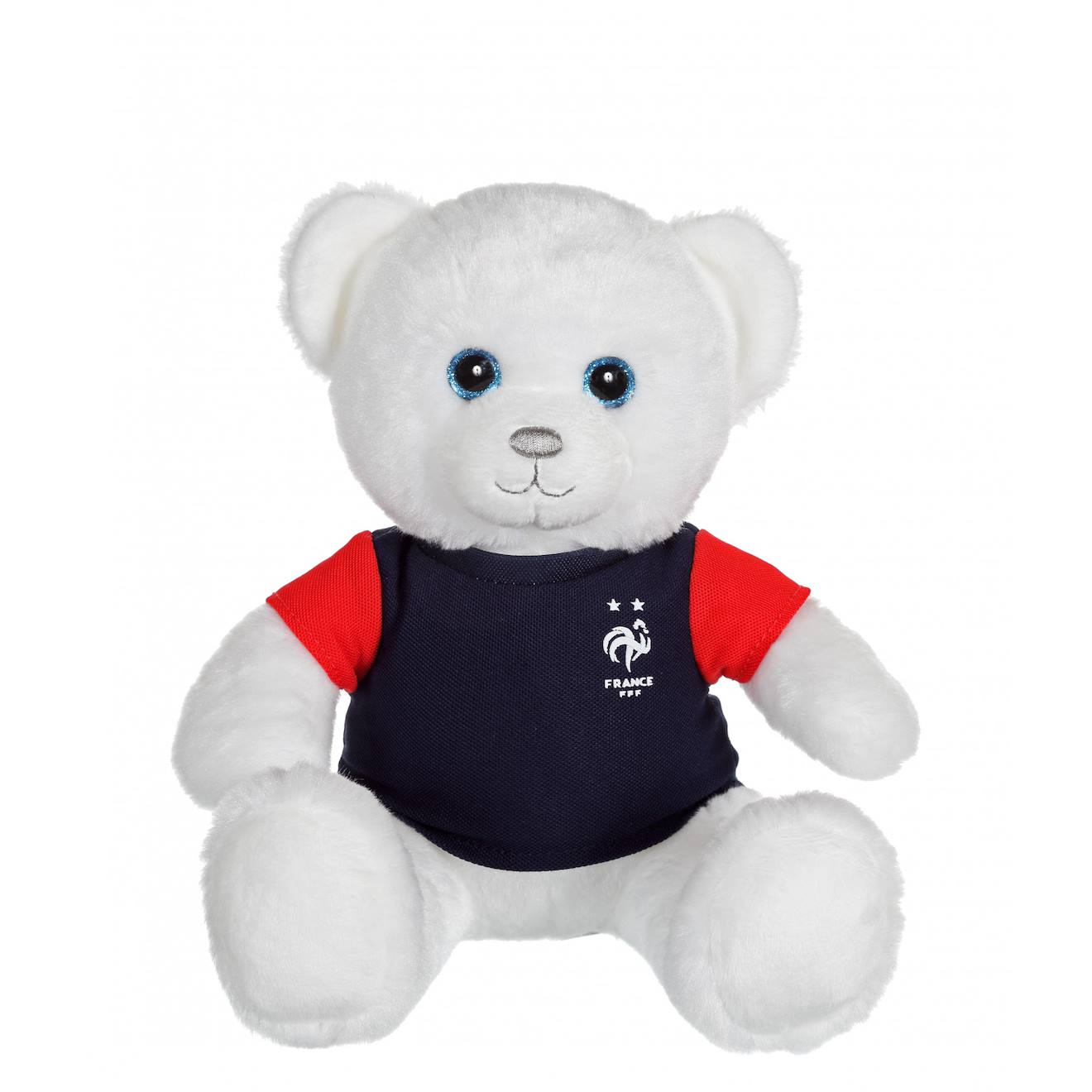 Peluche - Ours Fff- 25 Cm Équipe De France Blanc