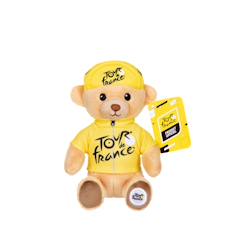 Jouet-Premier âge-Peluches-Peluche - peluche officielle ours tour de france - maillot et casquette vainqueur étape jaune - 15 cm