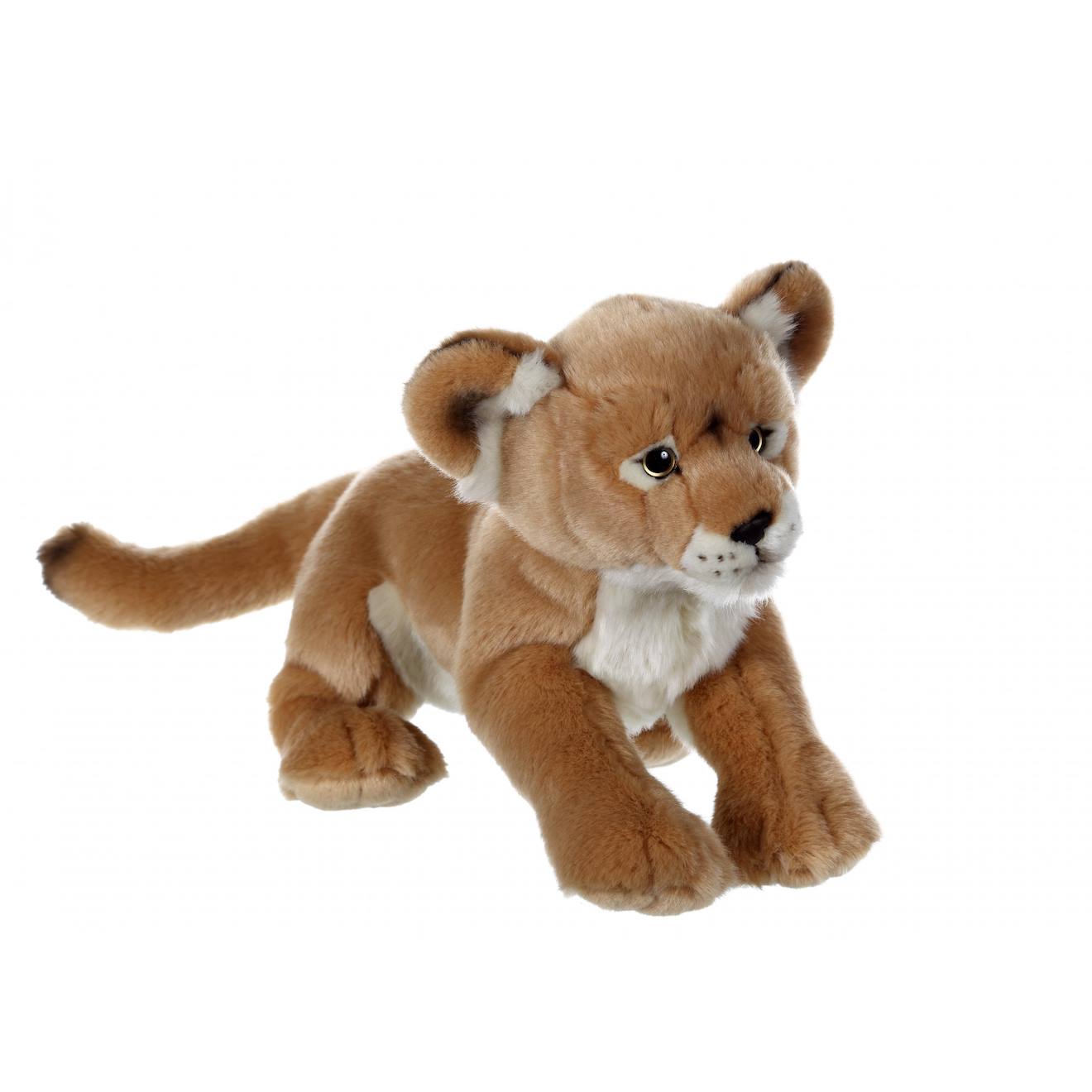 Peluche - Fauve Allongé 30 Cm - Lionne Marron
