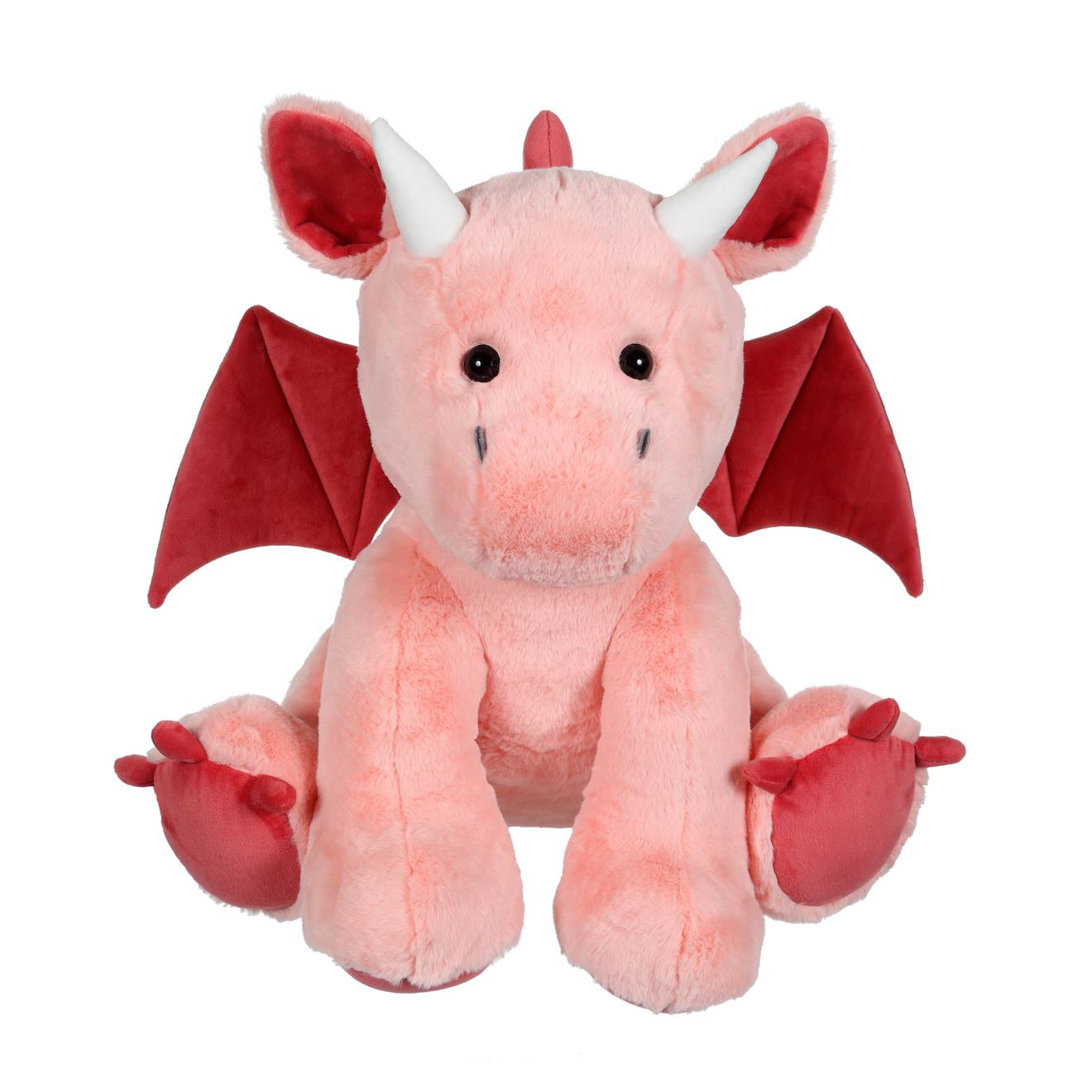 Peluche - Dragon Trendy Color Rose Poudré - 50 Cm Rose