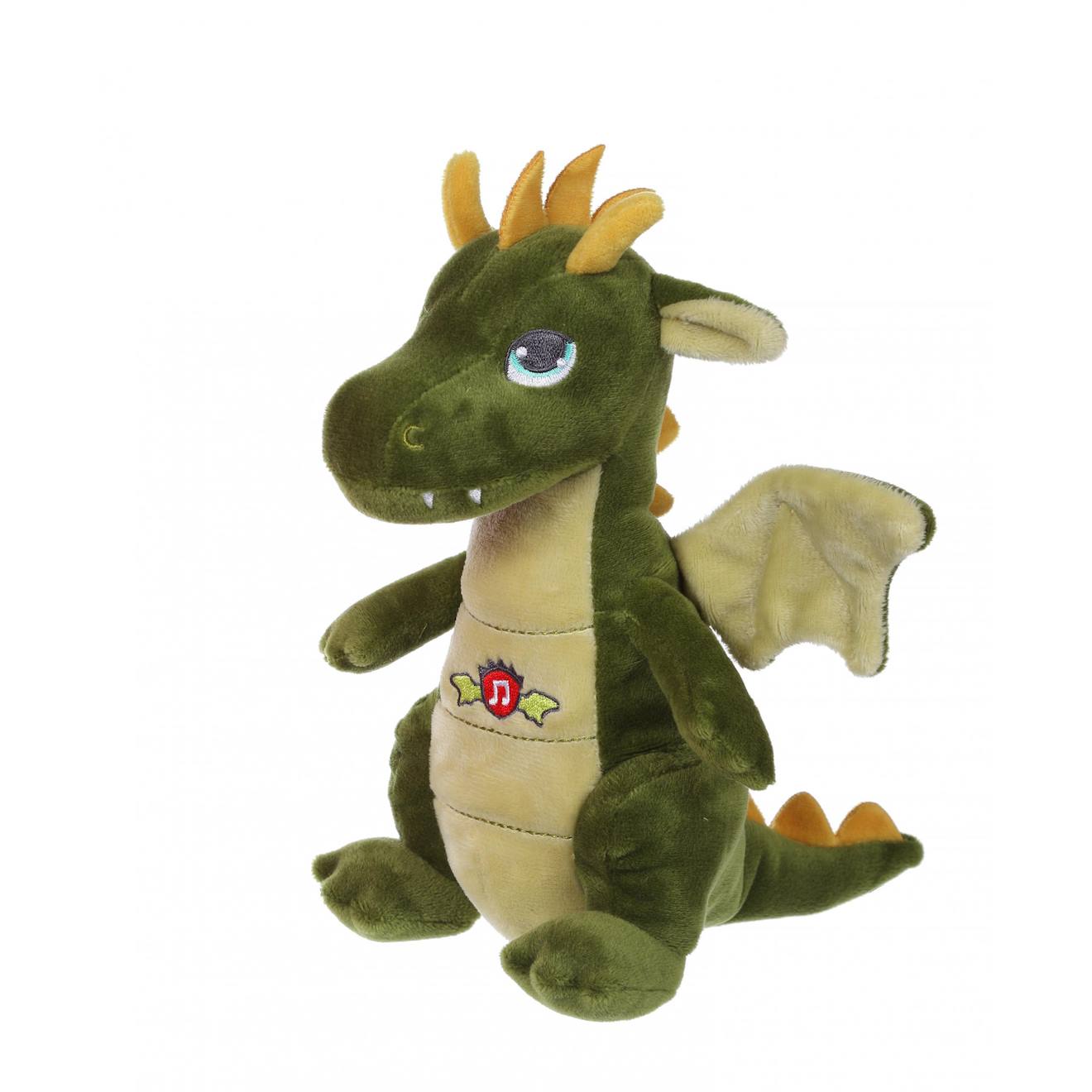 Peluche Musicale Dragon - 17 Cm Noir