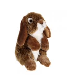 Jouet-Premier âge-Peluches-Peluche - peluche lapin bélier marron - 18 cm