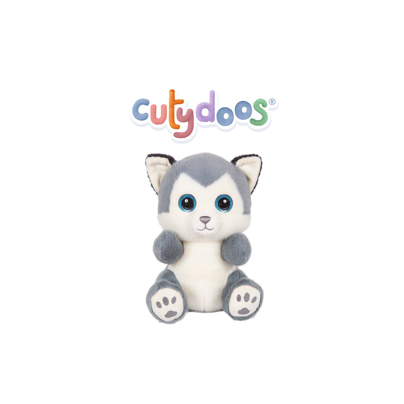 Peluche Chien Husky Skandy 23 Cm Blanc