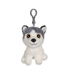 Jouet-Porte-clés chien husky 12 cm