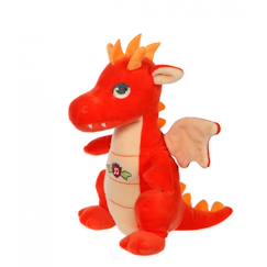 Jouet-Premier âge-Peluche musicale dragon - 17 cm