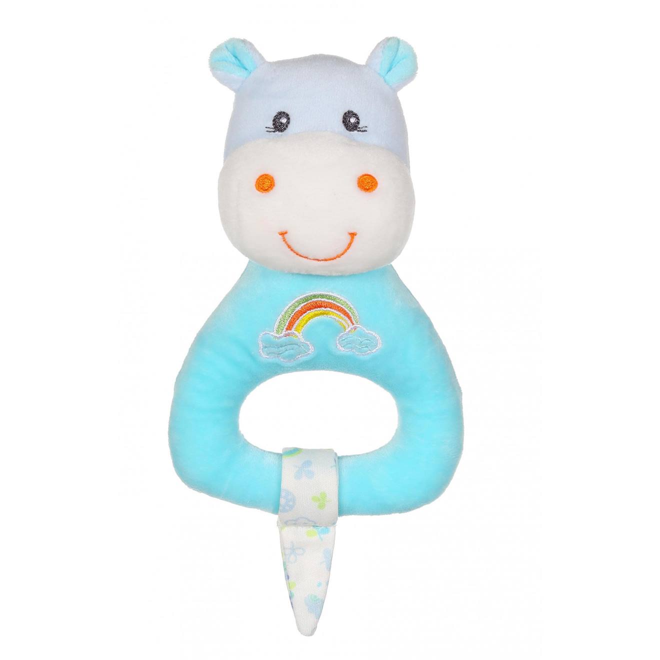 Hochet Rainbow Hippopotame - 15 Cm Bleu