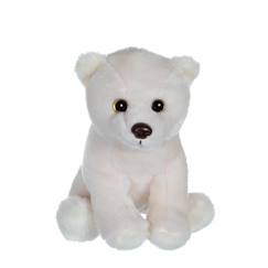 Jouet-Peluche - p'tits sauvageons 15 cm - ours blanc